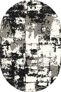 Овальный ковер PLATINUM T625 GRAY ― Нева Флор