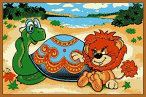 Детский ковёр "Как львенок и черепаха" напольное покрытие для детей.