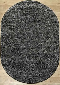 Овальный ковер PLATINUM T600 GRAY-BLACK ― Нева Флор