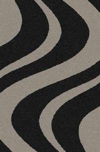 Прямоугольный ковер PLATINUM T617-BLACK-GRAY ― Нева Флор